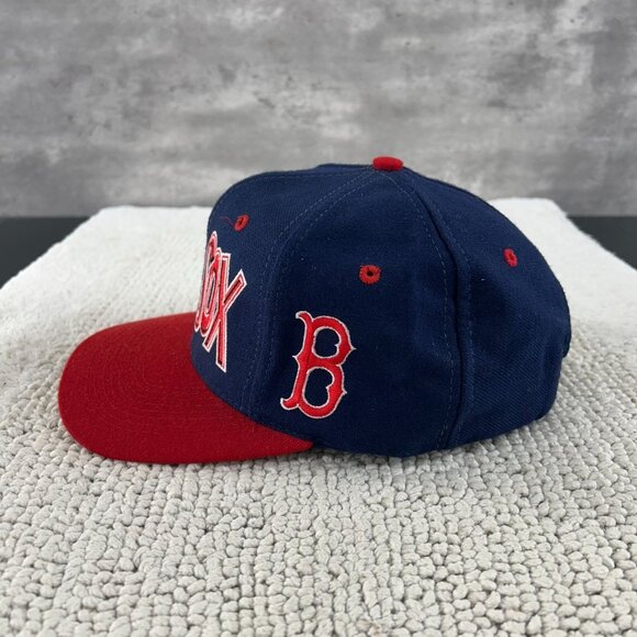 Vintage Boston Red Sox Snapback Hat OSFA Graffiti Bubble Two Tone Drew Pearson - Picture 5 of 7